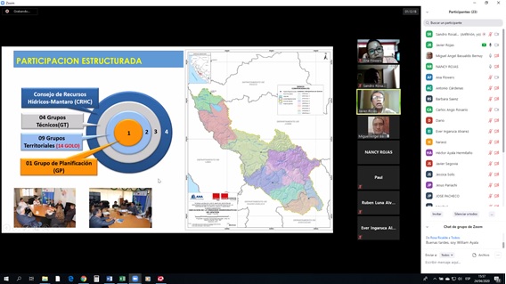 Consejo de Recursos Hídricos de Cuenca Interregional Mantaro en Primera Sesión Ordinaria a través de Plataforma Virtual