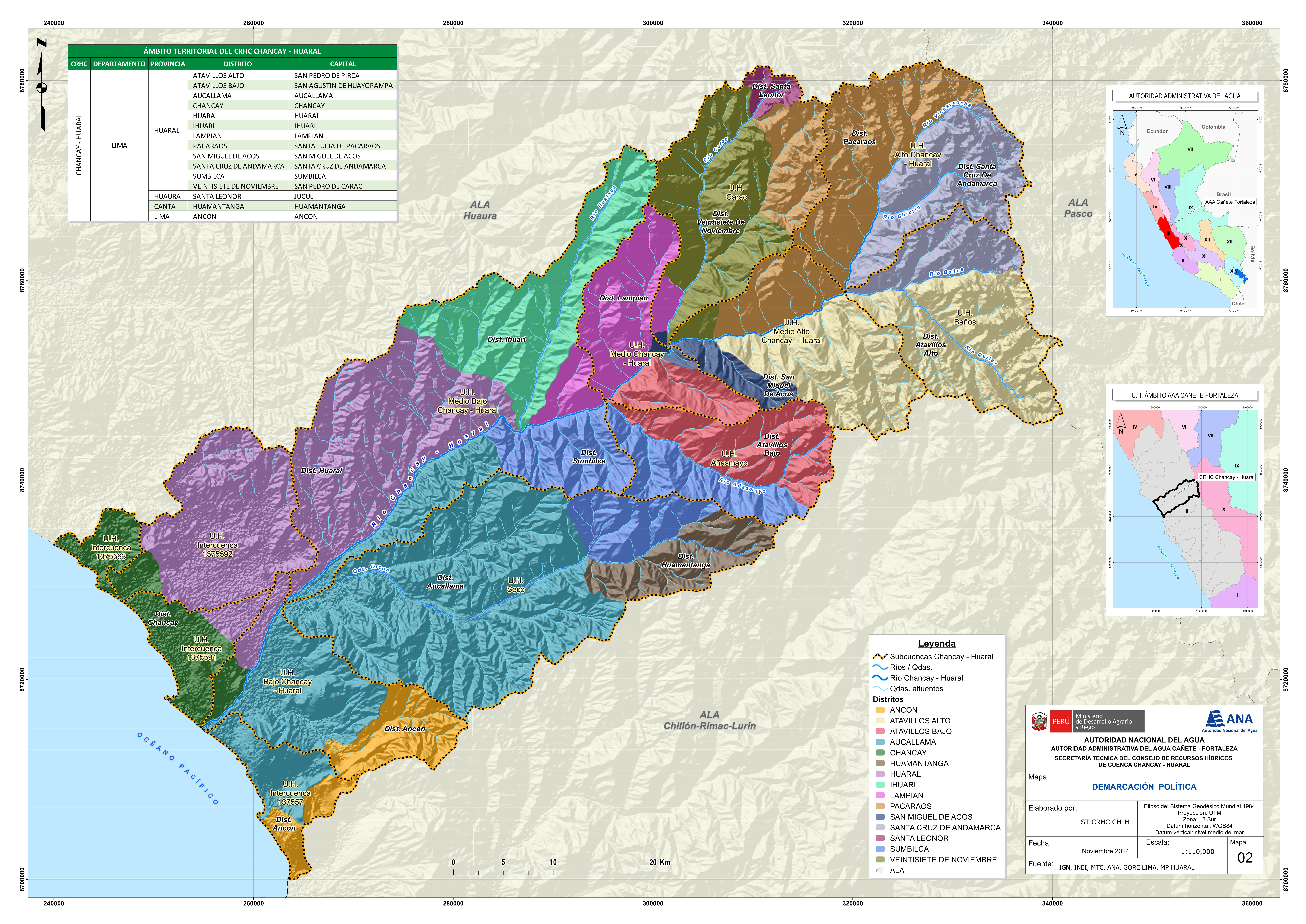 mapa demarcación política
