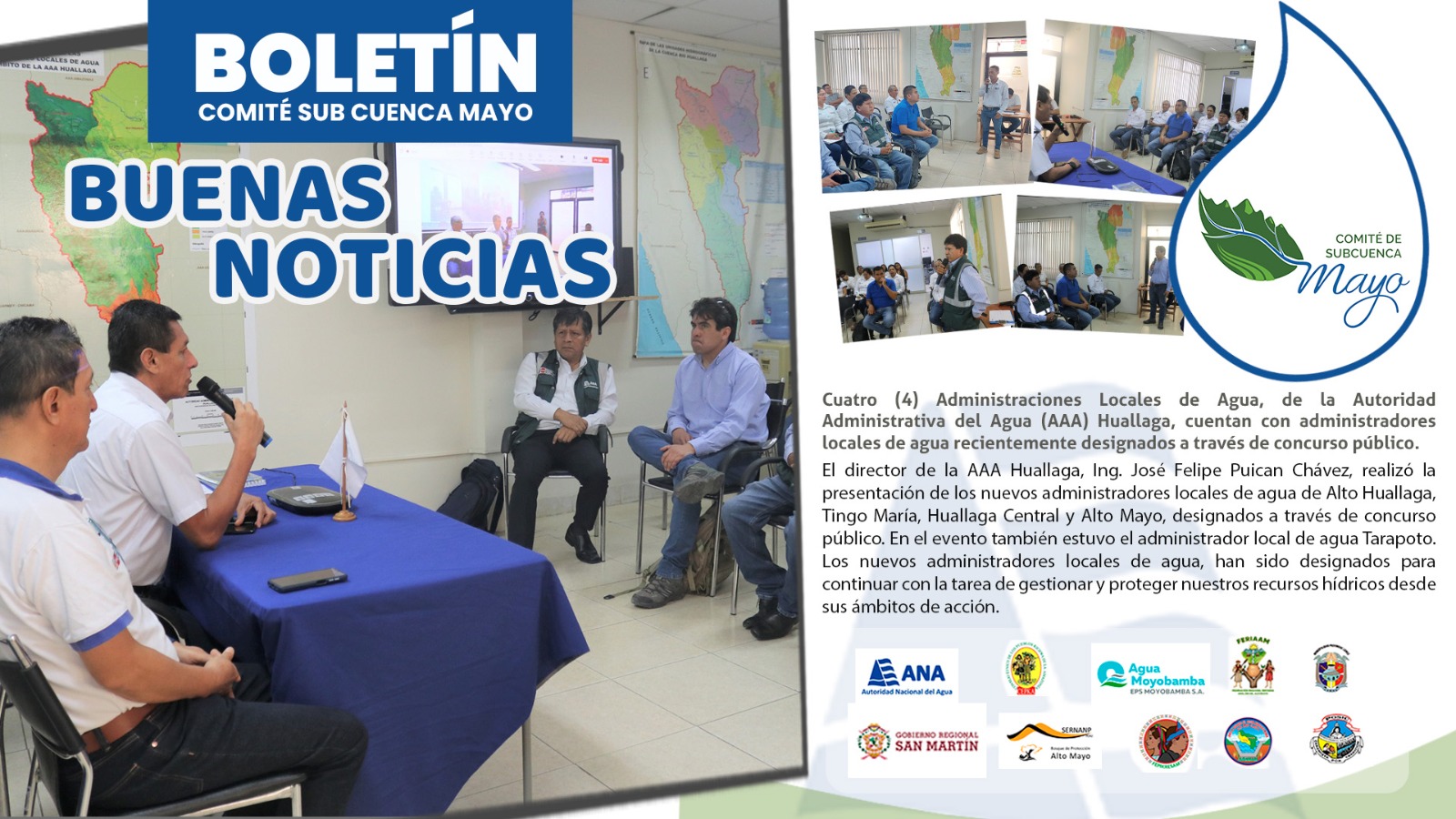 BOLETÍN_BUENAS NOTICIAS-NUEVOS ADMINISTRADORES LOCALES DE AGUA DEL ALTO HUALLAGA