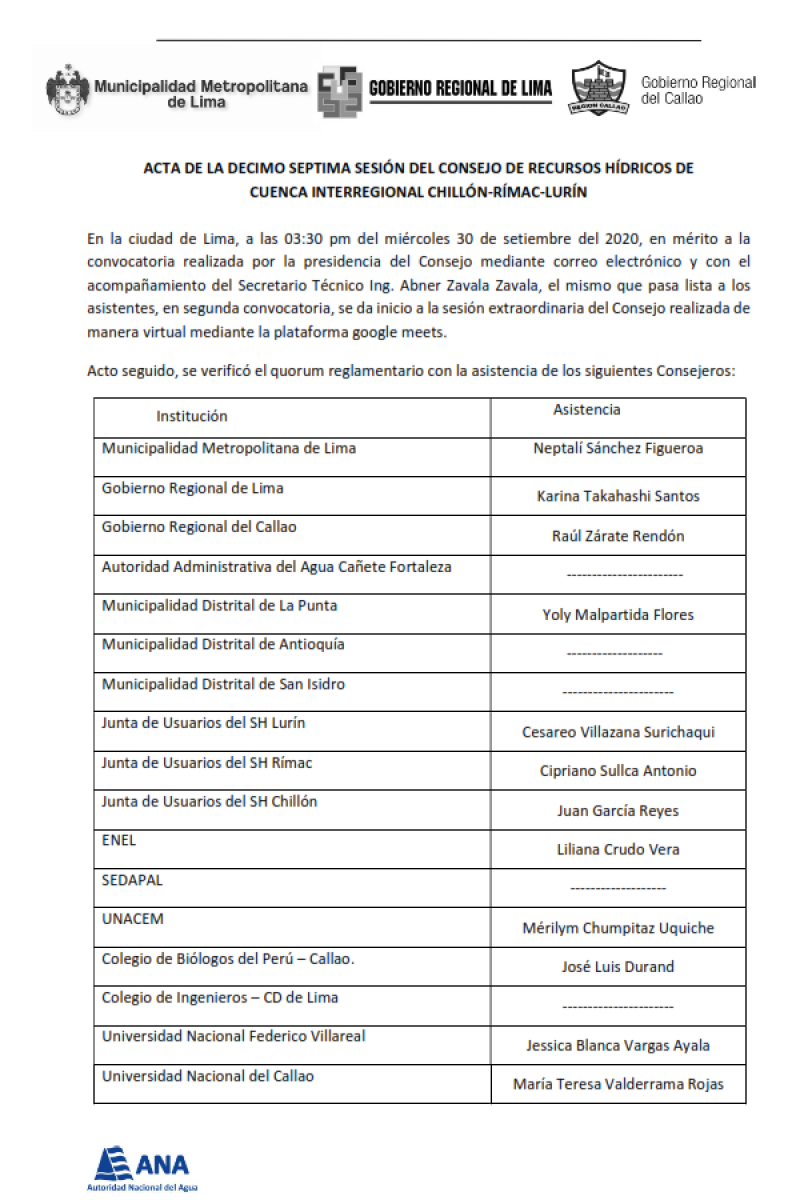  Acta de la Décimo Séptima Sesión del Consejo + Conformidad de Acta
