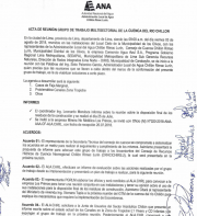 Acta de Reunion del Grupo de Trabajo Multisectorial de la Cuenca del Rio Chillon